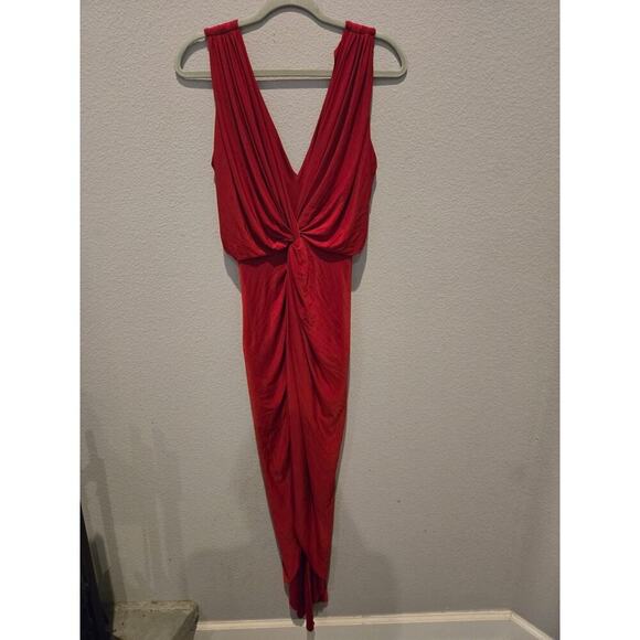 Misa Los Angeles Women's Knotted Maxi Dress Red Size S Party Cocktail - Picture 1 of 7